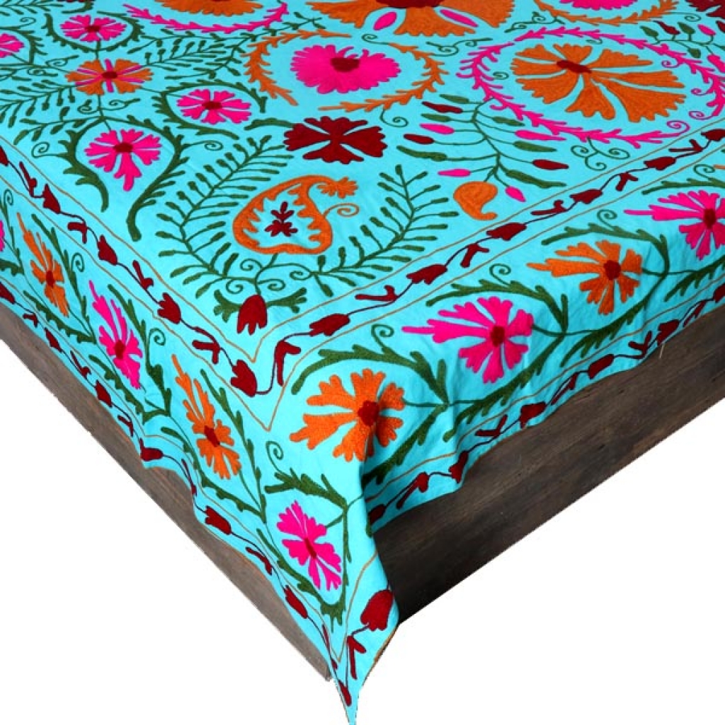 HANDMADE EMBROIDARY WORK COTTON SUZANI BEDCOVER