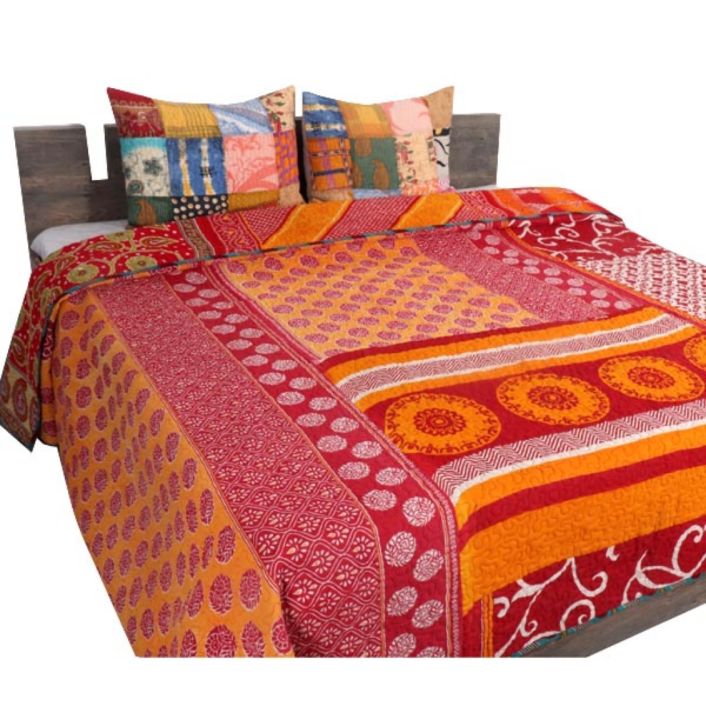 HANDMADE INDIAN PURE COTTON DESIGNER QUILTED