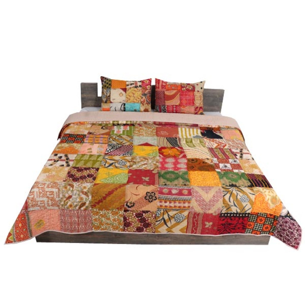 HANDMADE INDIAN PURE COTTON DESIGNER QUILTED