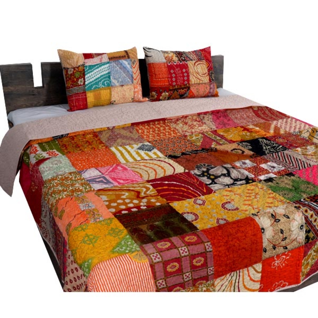 HANDMADE INDIAN PURE COTTON DESIGNER QUILTED