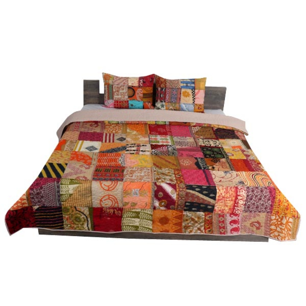 HANDMADE INDIAN PURE COTTON DESIGNER QUILTED