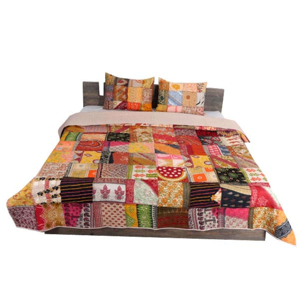 HANDMADE INDIAN PURE COTTON DESIGNER QUILTED