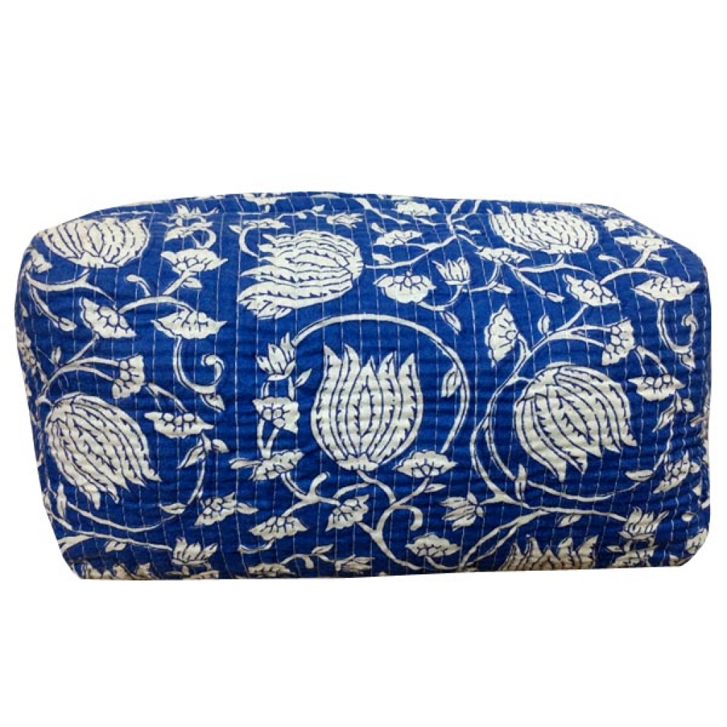 INDIAN COTTON MACHINE QUILTED POUCH  SET OF 3Pcs.