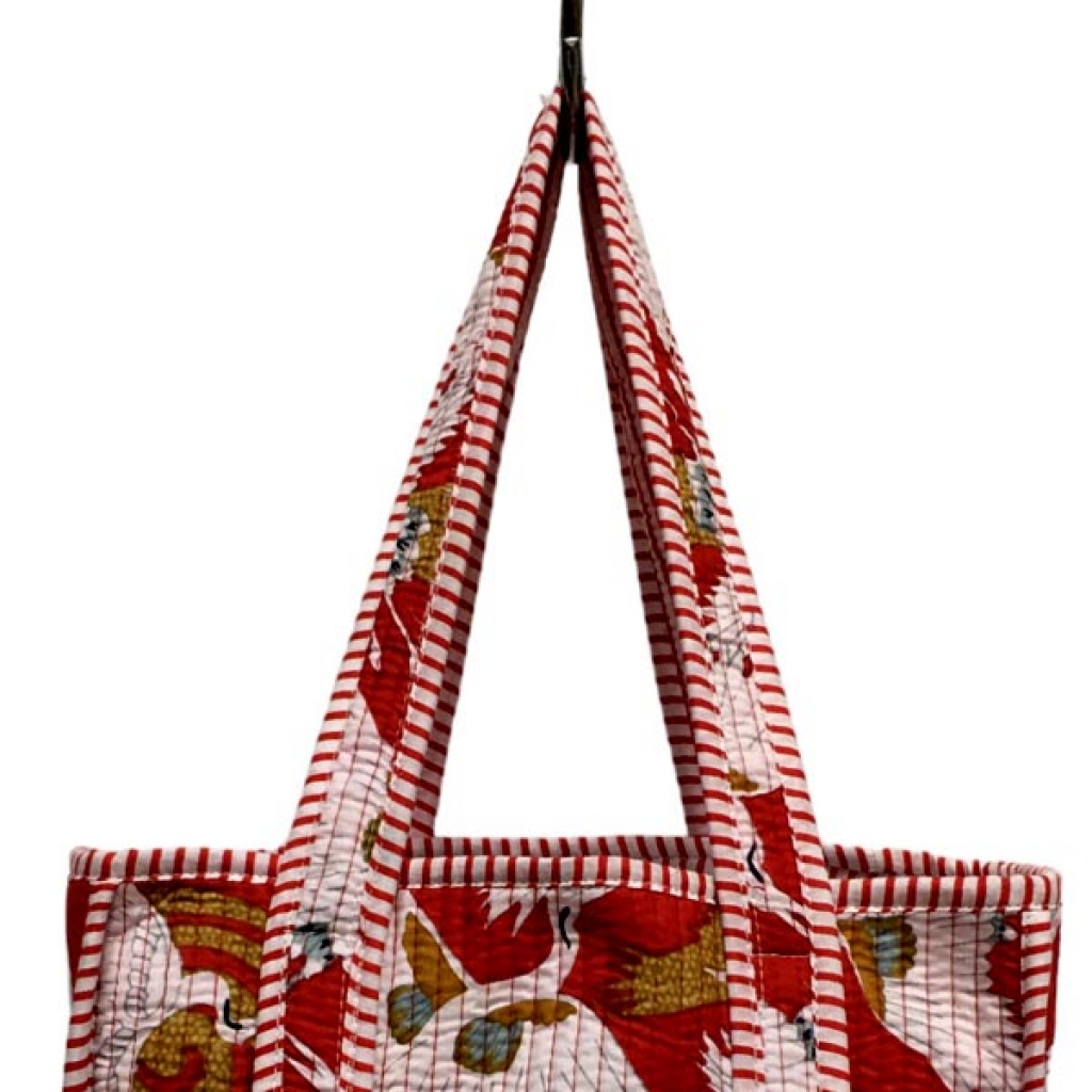 INDIAN HANDMADE QUILTED TOTE BAG