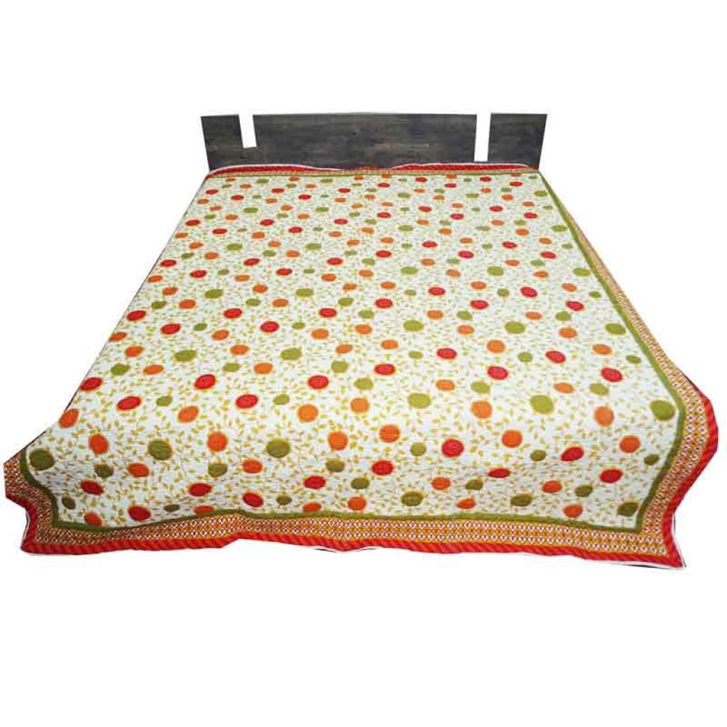 COTTON ALL OVER PRINTED BED QUILTS FOR DECOR HOME