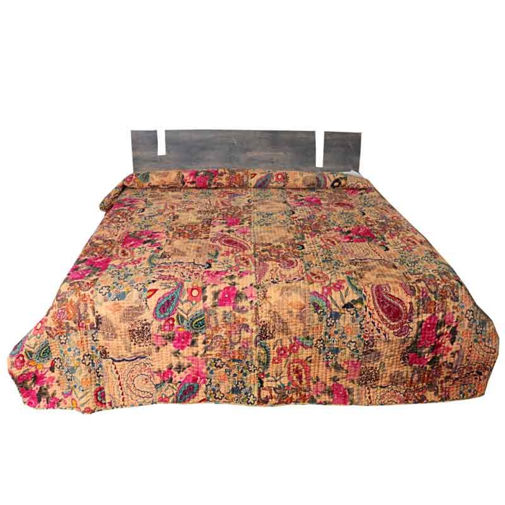 COTTON ALL OVER PRINTED BED QUILTS FOR DECOR HOME