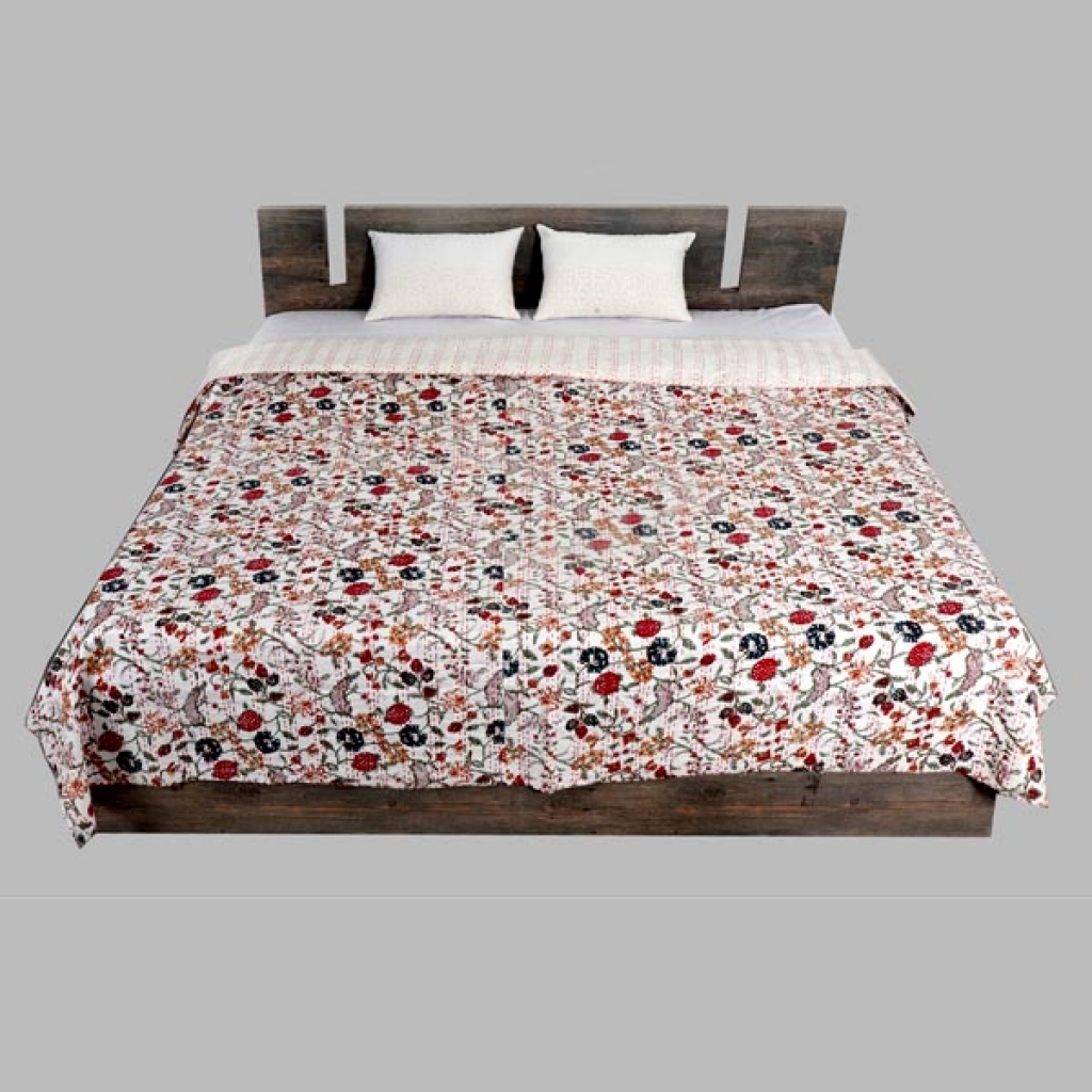 Cotton Handmade Kantha Bed Cover