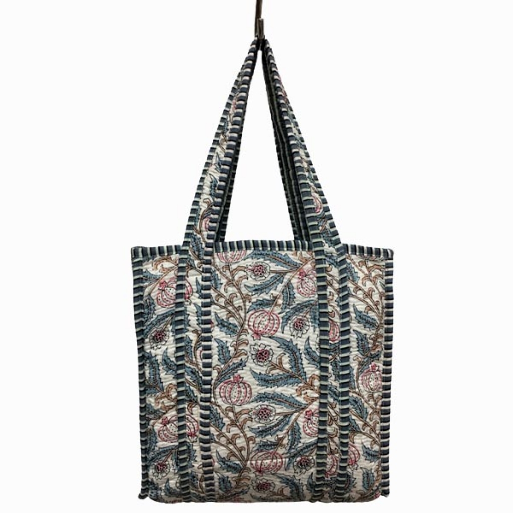 INDIAN HANDMADE QUILTED TOTE BAG